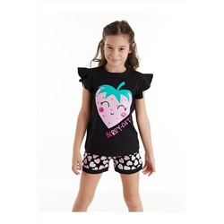 Denokids Berry Cute Kız Şort Takım CFF-21Y1-097