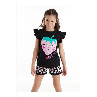 Denokids Berry Cute Kız Şort Takım CFF-21Y1-097