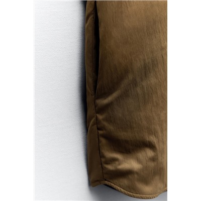 WATER-REPELLENT QUILTED NYLON OVERSHIRT