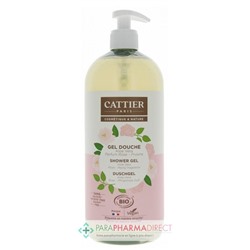 Cattier Gel Douche Aloe Vera Rose Pivoine Bio 1L