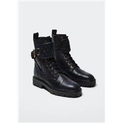 Botín piel cordones -  Mujer | MANGO OUTLET Melilla