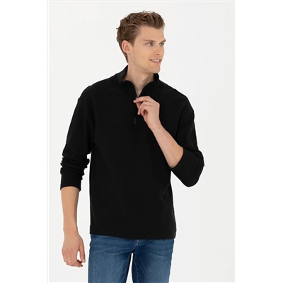 Erkek Siyah Sweatshirt