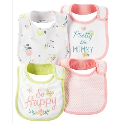 4-Pack Teething Bibs