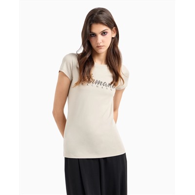 REGULAR FIT T-SHIRT WITH MINI SIGNATURE PRINT IN ASV COTTON