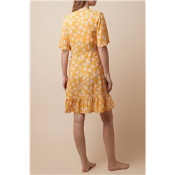 Vestido cruzado Pam Amarillo sol