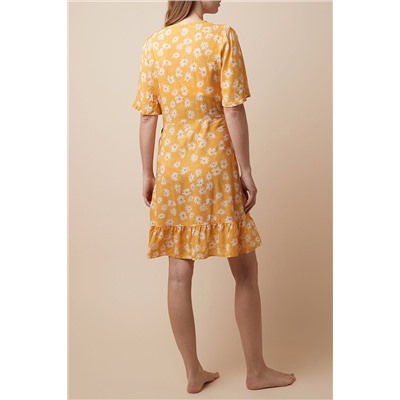 Vestido cruzado Pam Amarillo sol
