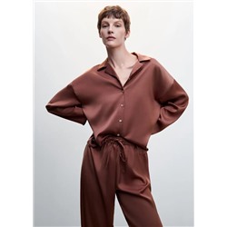Camisa pijama satinada -  Mujer | MANGO OUTLET Melilla
