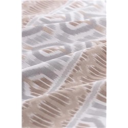 Abrial King Size %100 Pamuk Ranforce Baskılı Nevresim Takımı - Bej/Gri