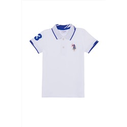 U.S. Polo Assn., Erkek Çocuk Beyaz Basic Polo Yaka Tişört 50249580-VR013
