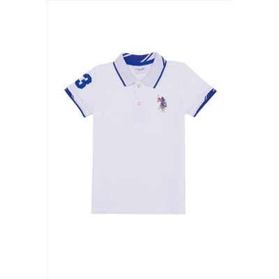 U.S. Polo Assn., Erkek Çocuk Beyaz Basic Polo Yaka Tişört 50249580-VR013