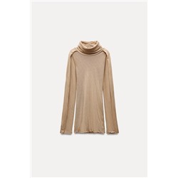 WASHED HIGH NECK T-SHIRT
