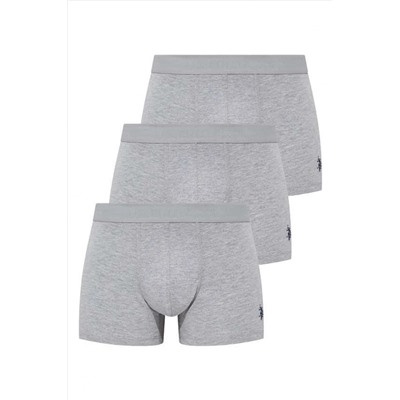U.S. Polo Assn. Erkek Gri 3lü Boxer P20366S7458