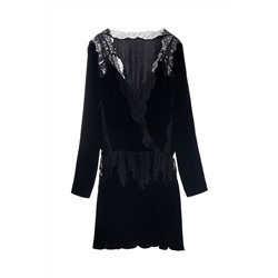 Vestido evasé Negro