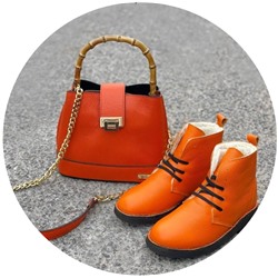 Ab.Zapatos 4619/2 Naranja+Ab.Zapatos PELLE Bambu (630) АКЦИЯ
