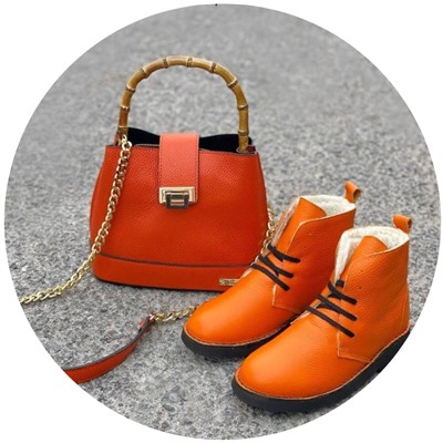Ab.Zapatos 4619/2 Naranja+Ab.Zapatos PELLE Bambu (630) АКЦИЯ