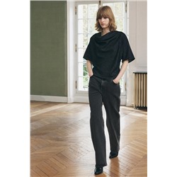 ZW COLLECTION STRAIGHT-LEG MID-RISE JEANS