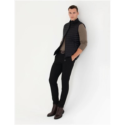 Siyah Slim Fit Yelek