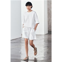 SHORT SLEEVE INTERLOCK SWEATSHIRT
