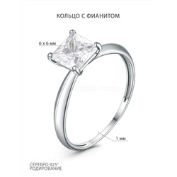 Серьги из серебра с фианитами родированные S2139951010