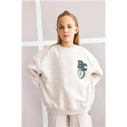 Defacto Kız Çocuk NBA Boston Celtics Regular Fit Bisiklet Yaka Sweatshirt B4695A823AU