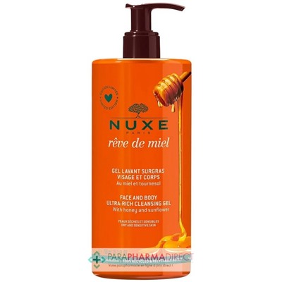 Nuxe Rêve de Miel Gel Lavant Surgras Visage et Corps 750ml