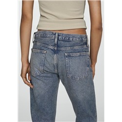 Jeans girlfriend tiro bajo rotos