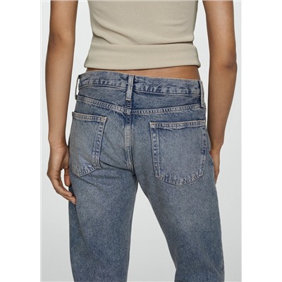 Jeans girlfriend tiro bajo rotos
