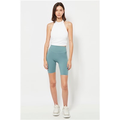 Leggings ciclista cintura alta - Turquesa