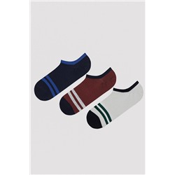 Penti, Erkek Çizgli 3lü Sneaker Çorap