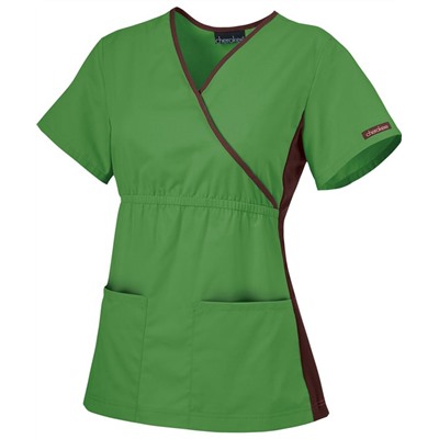Cherokee Flexibles Scrubs Solid Mock Wrap Top