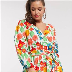 Яркое летнее платье Plus Size