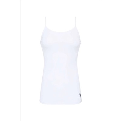 U.S. Polo Assn., U.S. Polo Assn. Kadın İp Askılı Atlet Beyaz Renk Kutulu - Beyaz - BCP1.66P00V0B