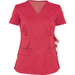 Vivi by Peaches Mia Mock Wrap Scrub Top