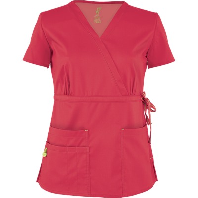 Vivi by Peaches Mia Mock Wrap Scrub Top