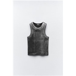 RIBBED METALLIC T-SHIRT