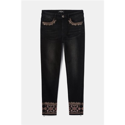 Vaquero skinny bordado