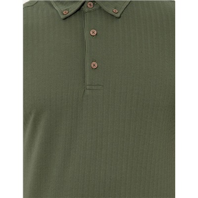 Haki Slim Fit Polo Yaka Tişört