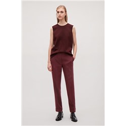 STRAIGHT-LEG WOOL TROUSERS