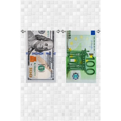 move home Çok Amaçlı Dolar Desenli Dekoratif Havlu 30x50cm 2 Adet Mh-dolareuro