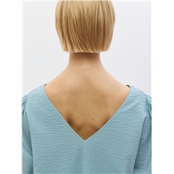 Платье из хлопка с V-образным вырезом