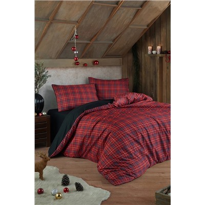 Ev & Ev Home Mature Nevresim Seti Çift Kişilik Iskoç Kırmızı Ep-028707