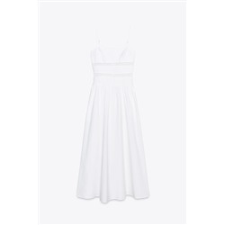 EMBROIDERED POPLIN DRESS