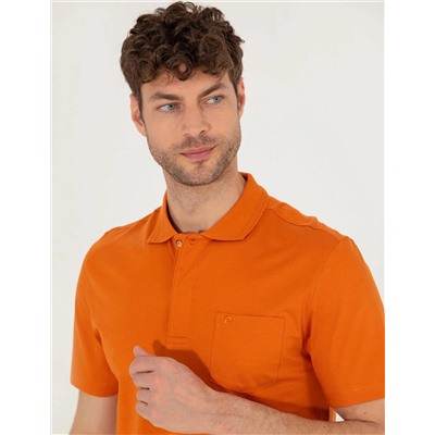 Kahverengi Regular Fit Polo Yaka Merserize Tişört
