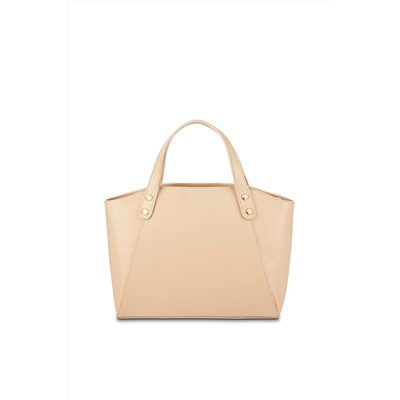 Bolso de piel Parl Nude y beige