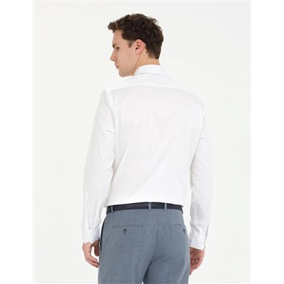 Beyaz Ex. Slim Fit Uzun Kollu Klasik Gömlek