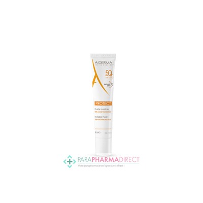 A-Derma Protect SPF50+ Fluide Invisible Très Haute Protection Solaire 40ml
