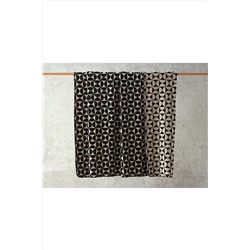 English Home Circle Art Pamuklu King Size Battaniye 220x240 Cm Siyah 10040062003