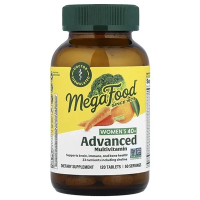 MegaFood, Women's 40+ Advanced Multivitamin, 120 Tablets
