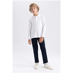 Defacto, L0288a6-fw Erkek Çocuk Uzun Kollu Polo Yaka T-shirt