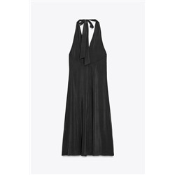 HALTER MIDI DRESS WITH TIE